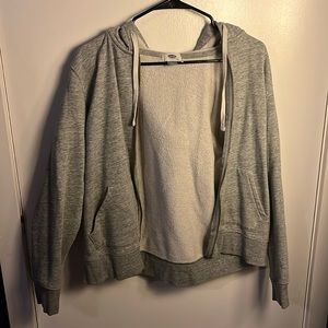 Gray zip up hoodie